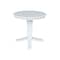 International Concepts 30 in. Solid Wood Round Top Pedestal Dining Table - 29.9 in. High, White K08-30RT-23B - alternate 2